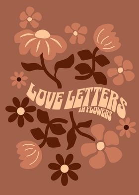 Love Letters in Boho Minimalist Flowers