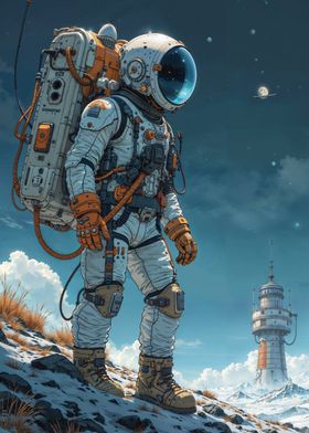 Astronaut on a Distant Planet