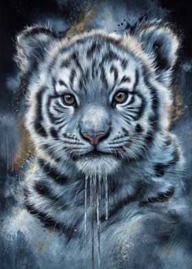 White Tiger Cub Portrait