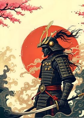 Samurai Warrior Japanese sakura 