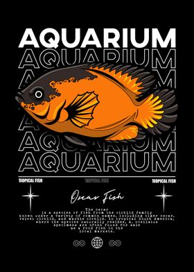 Oscar Fish Aquarium Poster