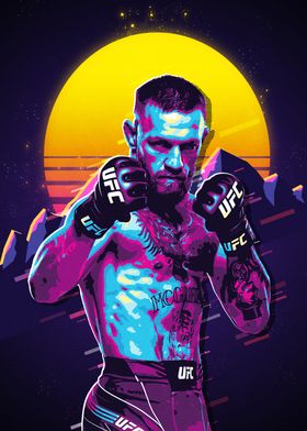 Conor McGregor UFC Retro Art