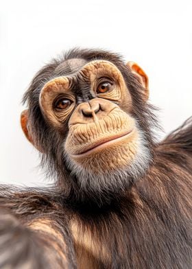 a Chimpanzee Taking a Selfie