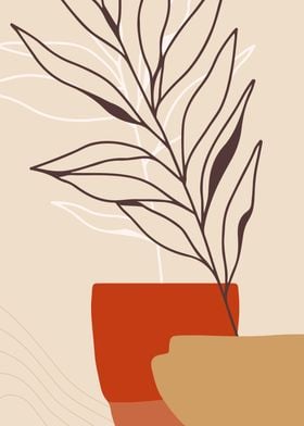 Abstract Plant Pot Art