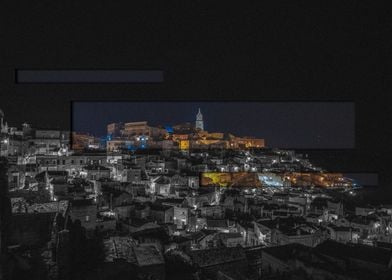 Nighttime Cityscape Matera