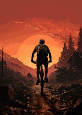 Mountain Biking Sunset