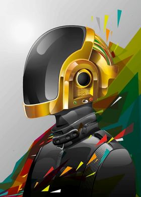 Daft Punk Helmet Illustration