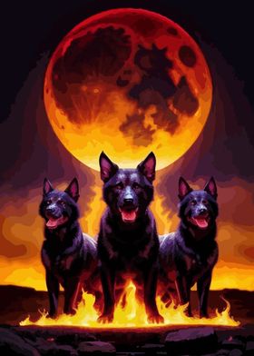 Three Dogs and a Blood Moon