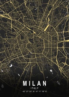 Milan Silver Map