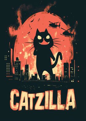 Catzilla Monster Art