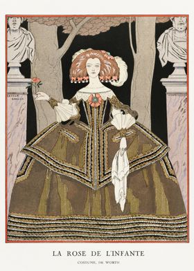 La Rose de L'Infante Fashion George Barbier Art Deco Poster