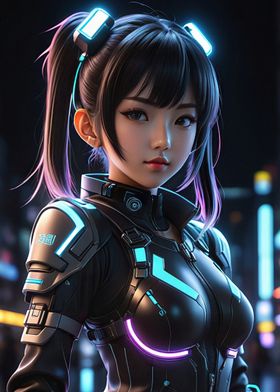 Cyberpunk Anime Girl