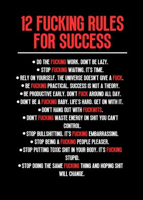 12 Fucking Rules for Success