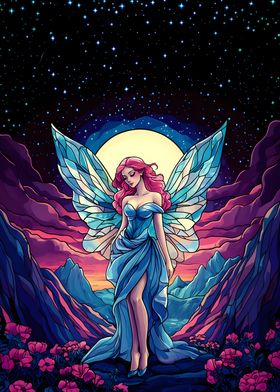 Fairy in Night Sky