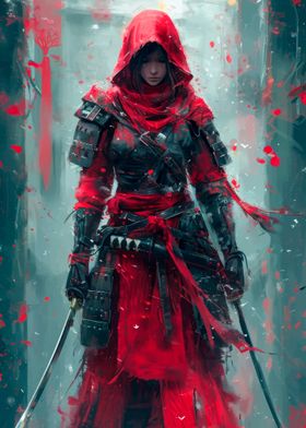 Red Samurai Warrior