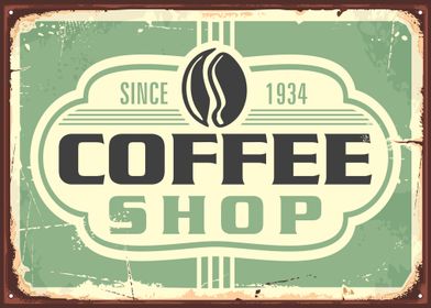 Vintage Coffee Shop Sign