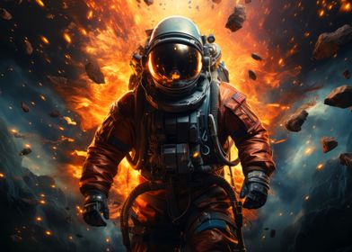 Astronaut in Flames