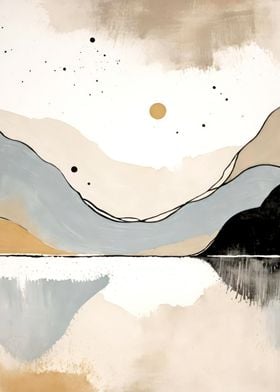 Abstract Mountain Landscape