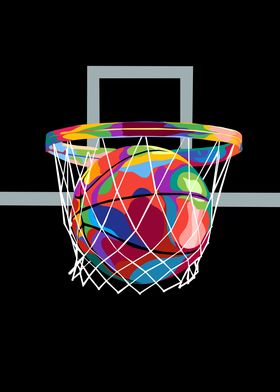 Colorful Basketball Hoop