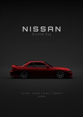 Nissan Silvia S13 Red Specs