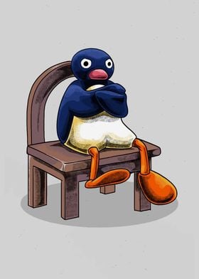 Pingu Sitting on Chair