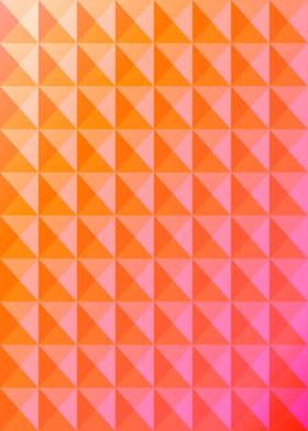 Vibrant Geometric Gradient Triangle Pattern in Pink and Orange