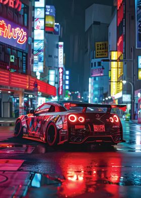 Nissan Skyline GT-R in Neon City