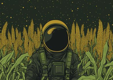 Astronaut in Cornfield