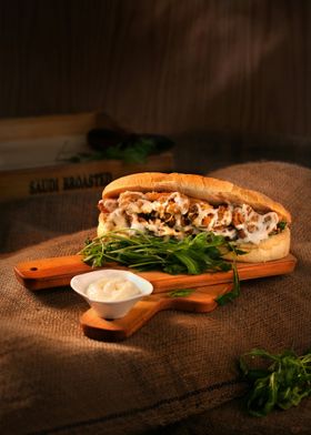 Chicken Sub with Creamy Sauce