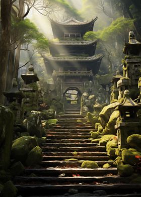 Ancient Pagoda in Forest