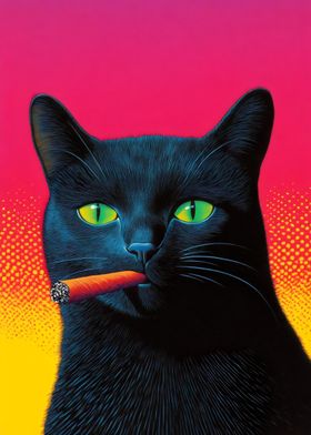 Cool Cat with a Cigar