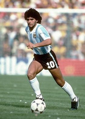 Diego Maradona Soccer Action