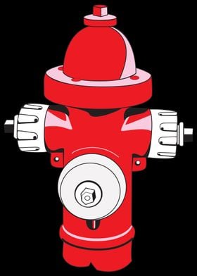 Red Fire Hydrant Illustration