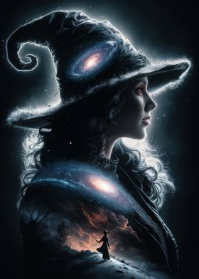 Witch with Galaxy Hat