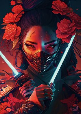 Cyberpunk Samurai Woman