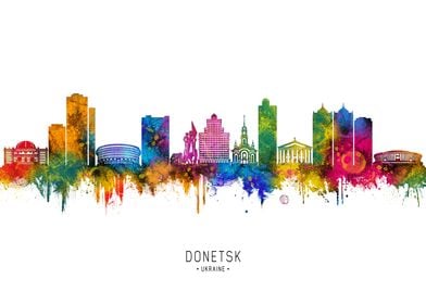 Donetsk Skyline Watercolor