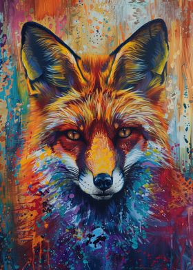 Colorful Red Fox