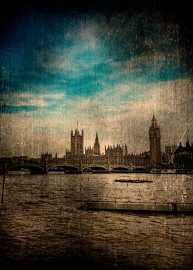 London Skyline Vintage