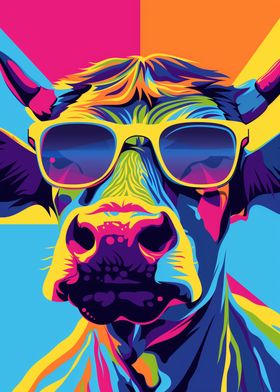 Funny Cow in Sunglasses