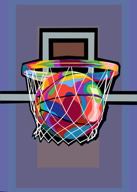 Colorful Basketball Hoop