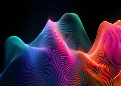 Abstract Neon Wave