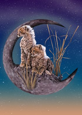 Cheetahs on Crescent Moon