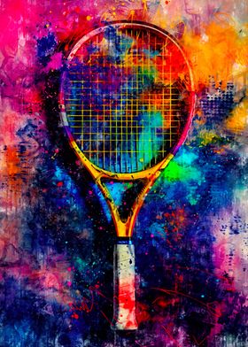 Tennis Racket Abstract Art