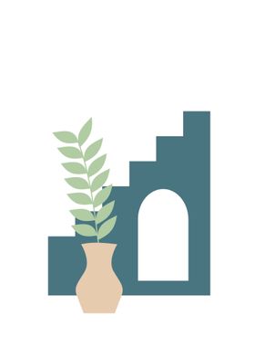 Minimalist Plant and Arch