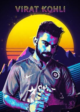 Virat Kohli Retro Art