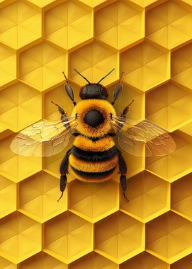 Bee on Honeycomb