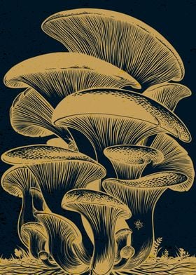 Vintage Mushroom Illustration