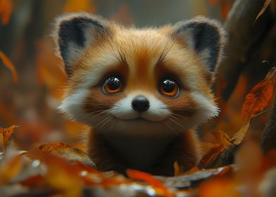 Cute Red Panda Portrait