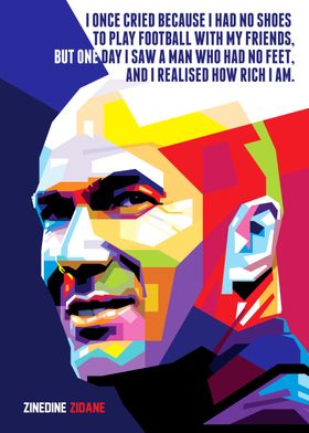 Zinedine Zidane Pop Art Portrait