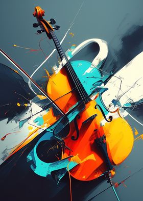 Cello - Abstract Art